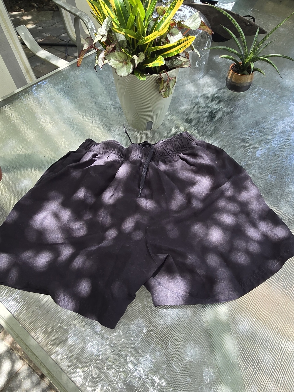 Nike Black Women's Athletic Drawstring Shorts - Solid Black